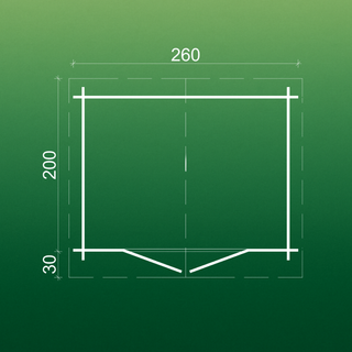 Caseta de madera 5,2 m2 suelo y extras INCLUIDOS