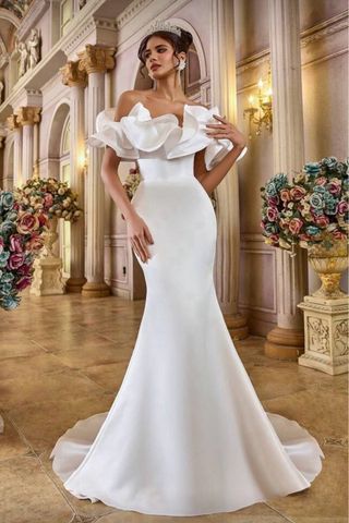 Vestido de Novia Satén Sirena