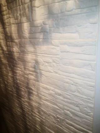 12 Paneles Ladrillo 3D Adhesivo Blanco