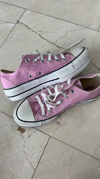Zapatillas Converse rosas bajas