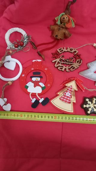 Set 9 decorazioni natalizie artigianali