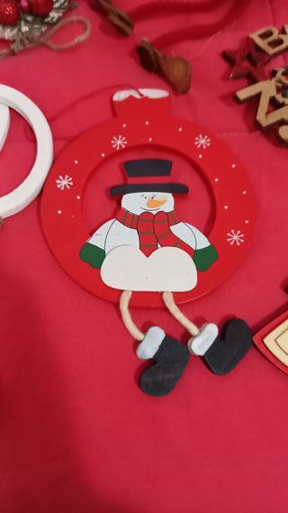 Set 9 decorazioni natalizie artigianali