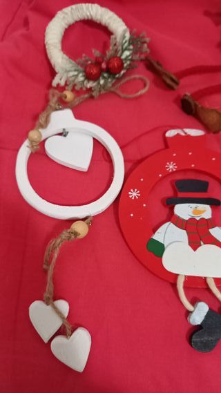 Set 9 decorazioni natalizie artigianali