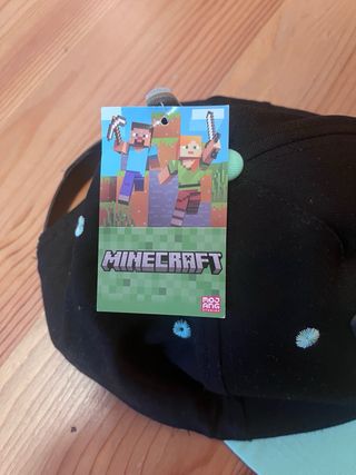 Berretto Minecraft Nero e Verde per Bambini