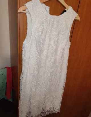 Vestido blanco guipur