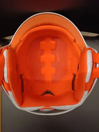 Casco sci taglia S bianco/arancio