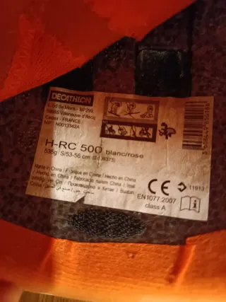 Casco sci taglia S bianco/arancio