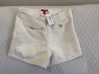 Shorts Guess Tweed Blanco Talla M
