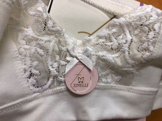 Sujetador Zinelli 80B Blanco Encaje Nuevo