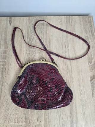 Bolso vintage morado y negro