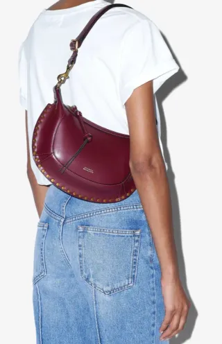 Bolso Isabel Marant Borgoña Tachuelas Doradas