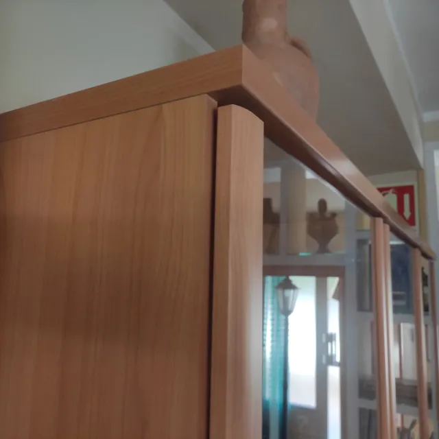 Vitrinas modulares madera y cristal