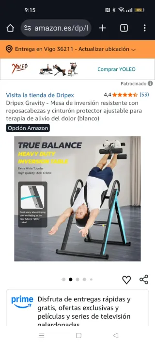 Tabla de inversión para alivio de espalda