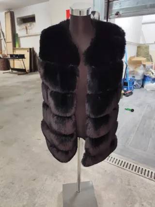 Gilet pelliccia sintetica nero