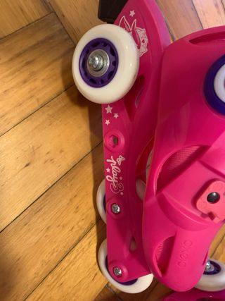 Patines infantiles rosas y morados