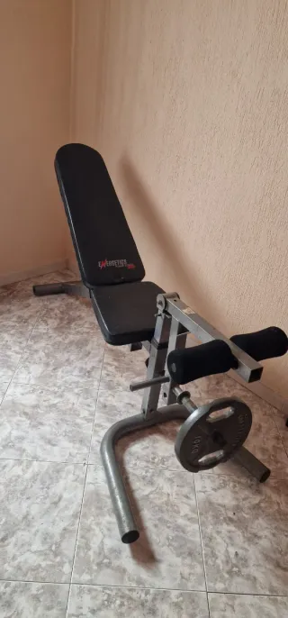 Manubri e pesi regolabili con panca per addominali