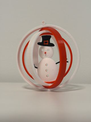 Palla Natale Pupazzo di Neve Stampa 3D