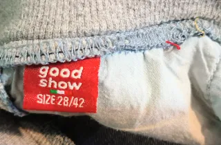 Jeans vita elasticizzata con laccetto