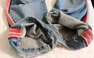 Jeans vita elasticizzata con laccetto