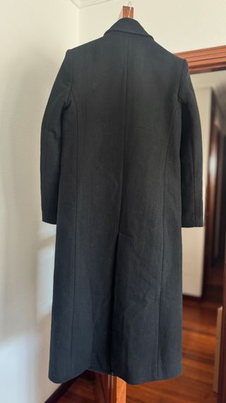 Abrigo largo Zara lana negro