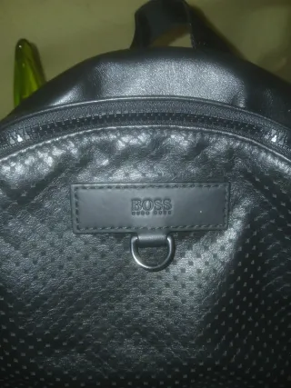 Mochila Hugo Boss Piel Negra