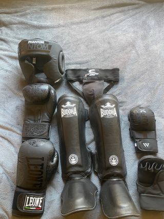 Kit Boxeo/MMA/Kickboxing: Casco, Guantes, Protecto