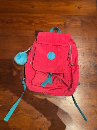Mochila Kipling Rosa y Turquesa