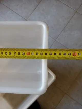 3 vaschette rettangolari in plastica