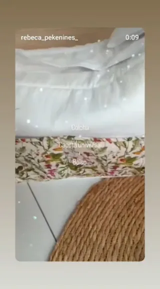 Colcha, capota y bolso para bebé