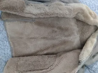 Chaqueta ante vintage beige/marrón