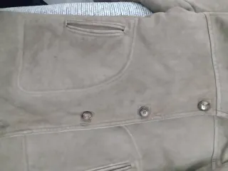 Chaqueta ante vintage beige/marrón