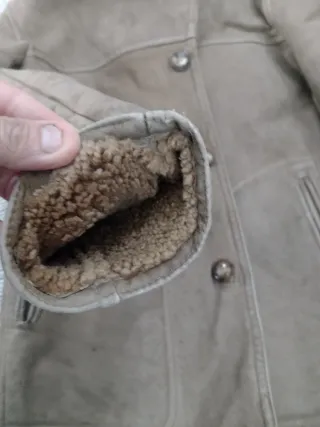 Chaqueta ante vintage beige/marrón