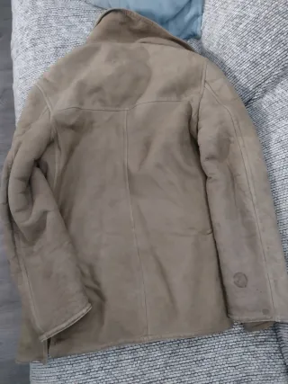 Chaqueta ante vintage beige/marrón