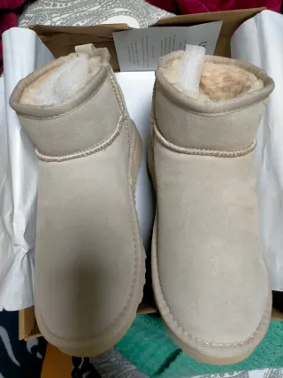 Botas borreguito beige talla 37