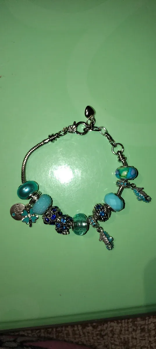 Pulsera tipo Pandora con charms
