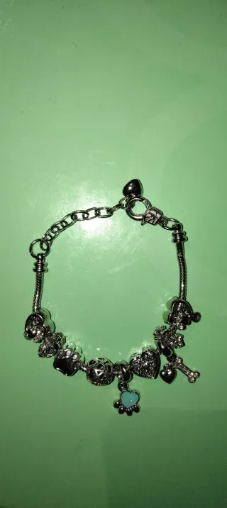 Pulsera tipo Pandora con charms