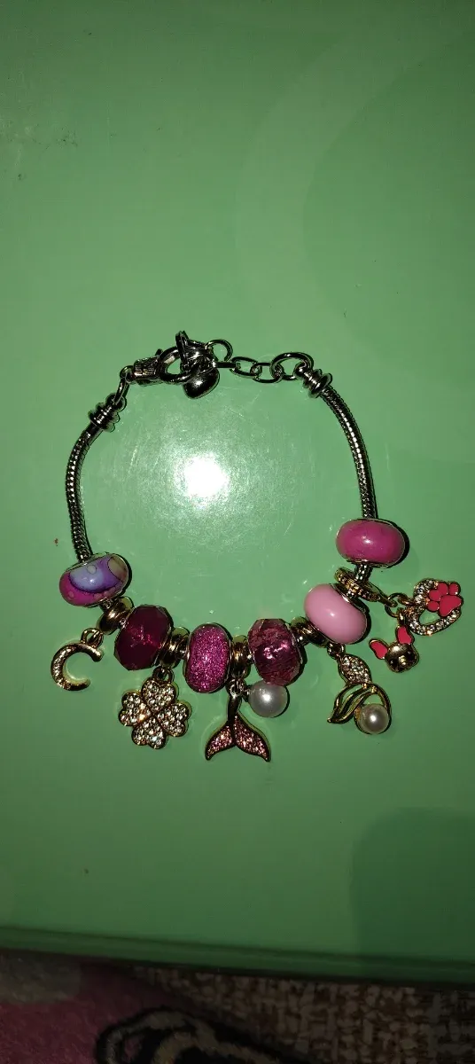 Pulsera tipo Pandora con charms