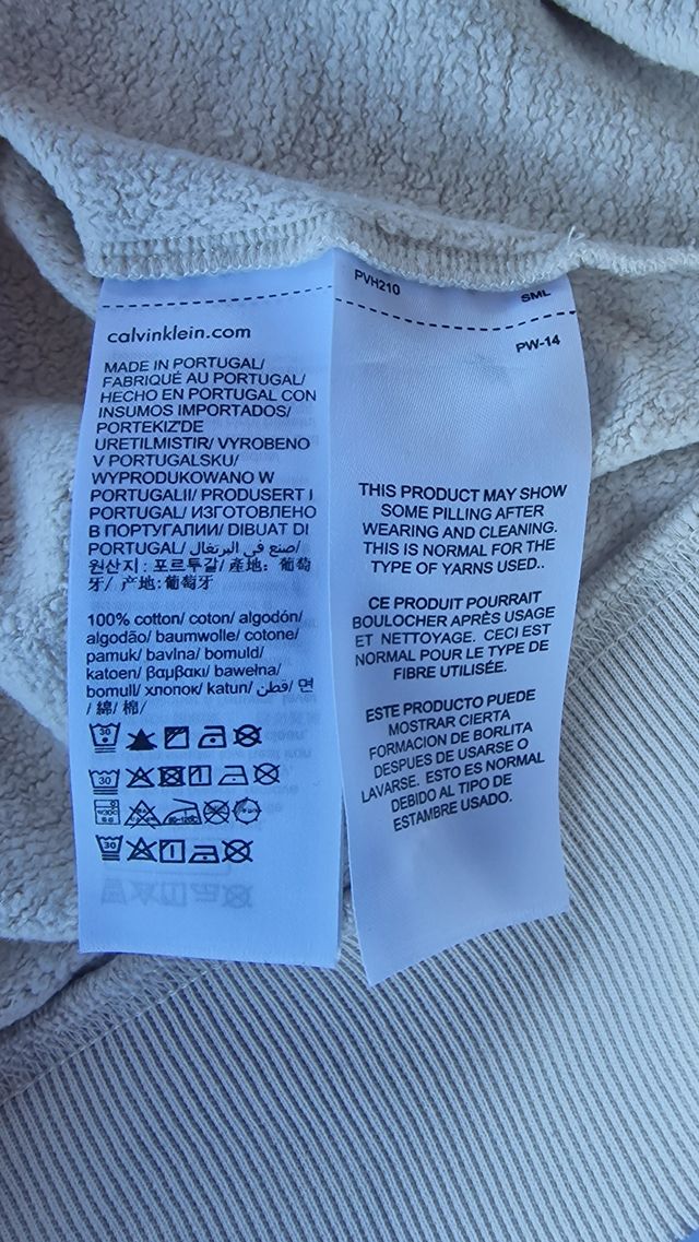 Felpa Calvin Klein Beige Taglia XL