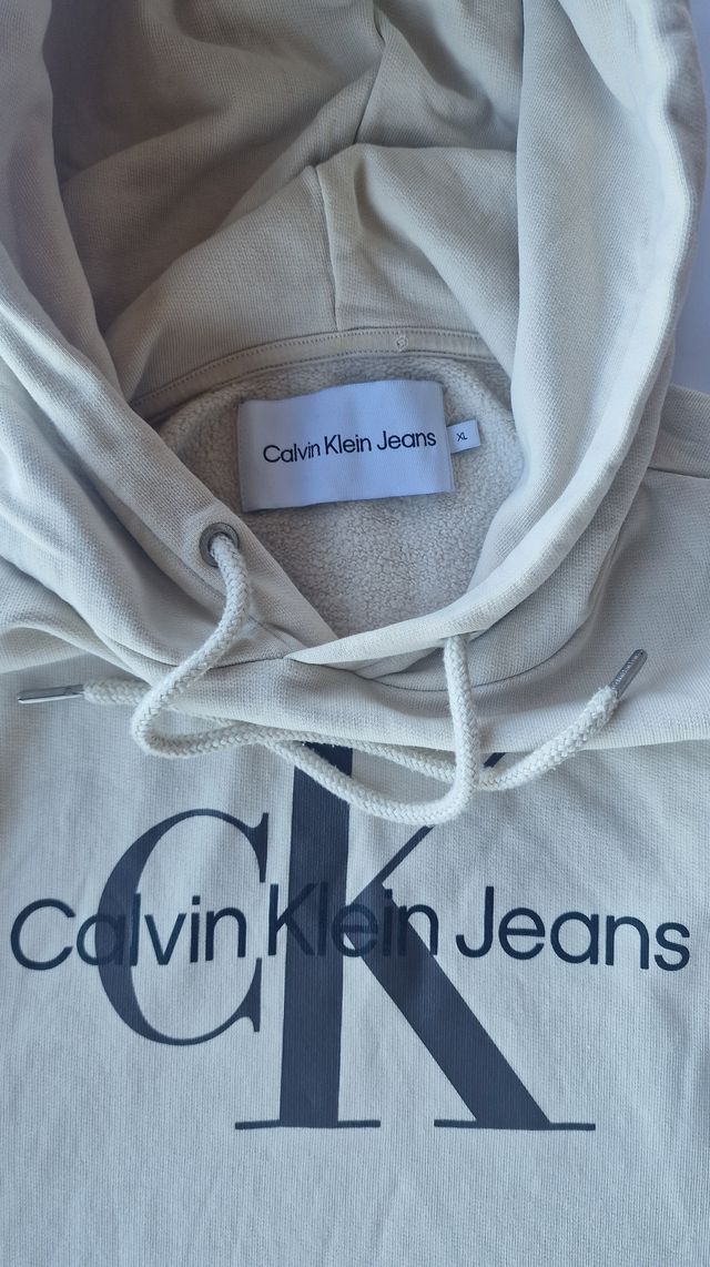 Felpa Calvin Klein Beige Taglia XL