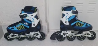 Patines Ajustables Niños Azul/Negro
