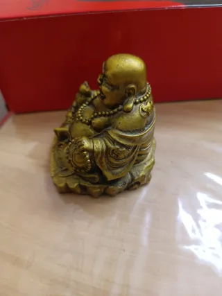 Figura Buda sonriente dorado