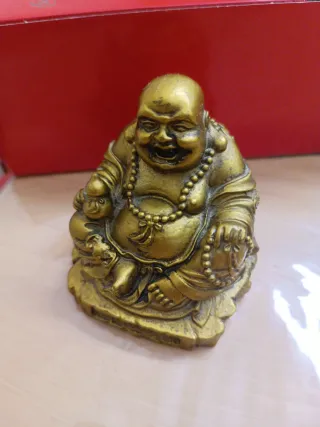 Figura Buda sonriente dorado