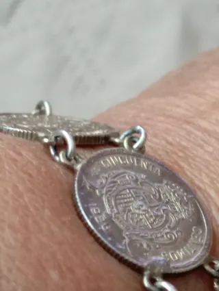 Pulsera Plata Monedas Antiguas Alfonso XIII