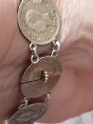 Pulsera Plata Monedas Antiguas Alfonso XIII