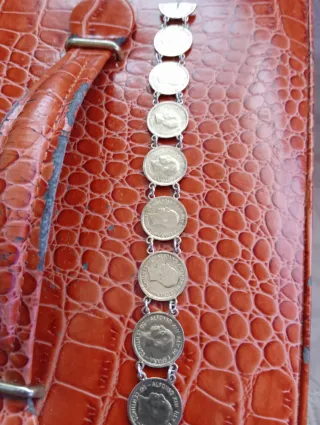 Pulsera Plata Monedas Antiguas Alfonso XIII