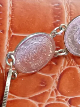 Pulsera Plata Monedas Antiguas Alfonso XIII