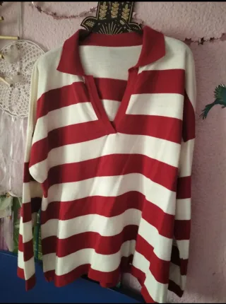 Jersey Rayas Rojas y Blancas