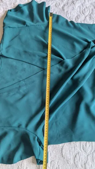 Vestido fiesta crepé hojas pedrería