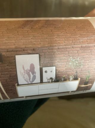 Papel pintado ladrillo rojo (3 rollos) con cola