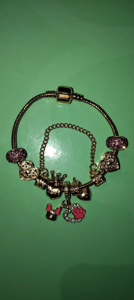 Pulsera tipo Pandora con charms